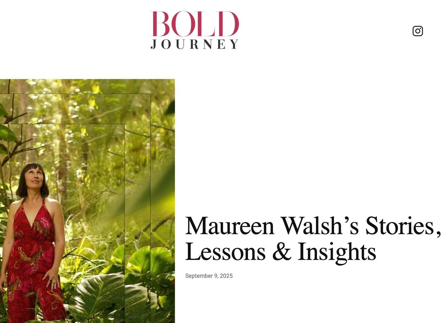 I was interviewed by @boldjourneymag recently. You can read the short interview here. Link also in bio: 

https://boldjourney.com/maureen-walshs-stories-lessons-insights-highlight/

🌈🩷🐢🏹🌱✨My schedule is being updated for the next couple months. 