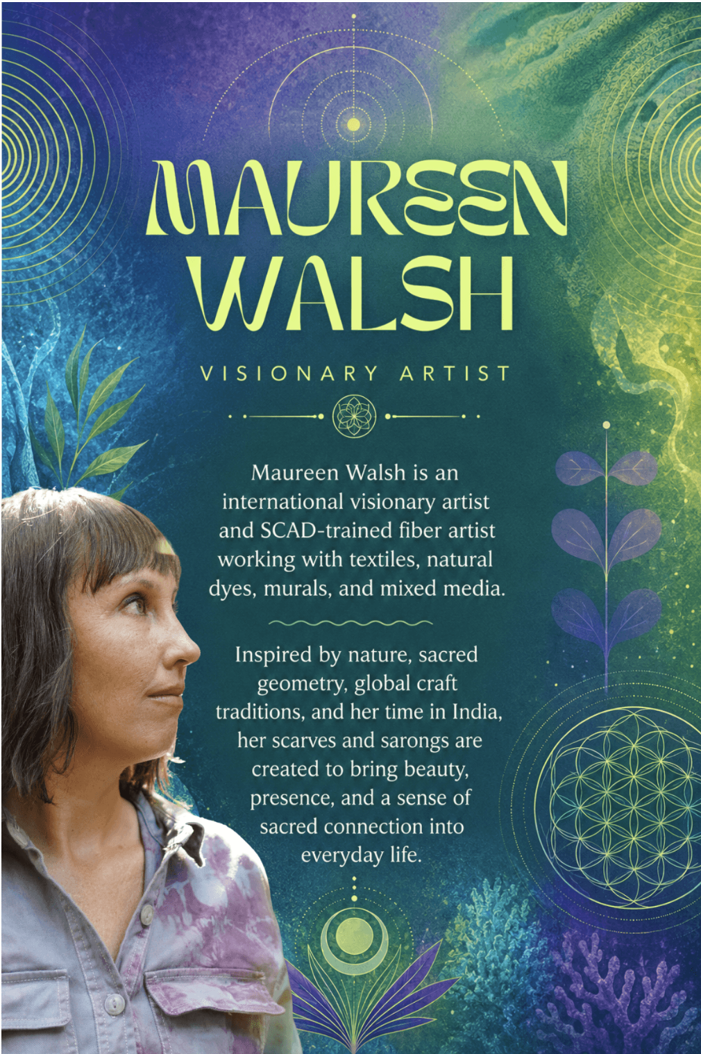 Maureen Walsh, visionary artist and energy guide, featured in a Voyage Ohio interview.