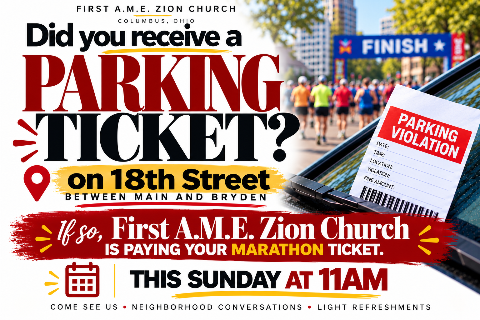 Did you receive a parking ticket?
