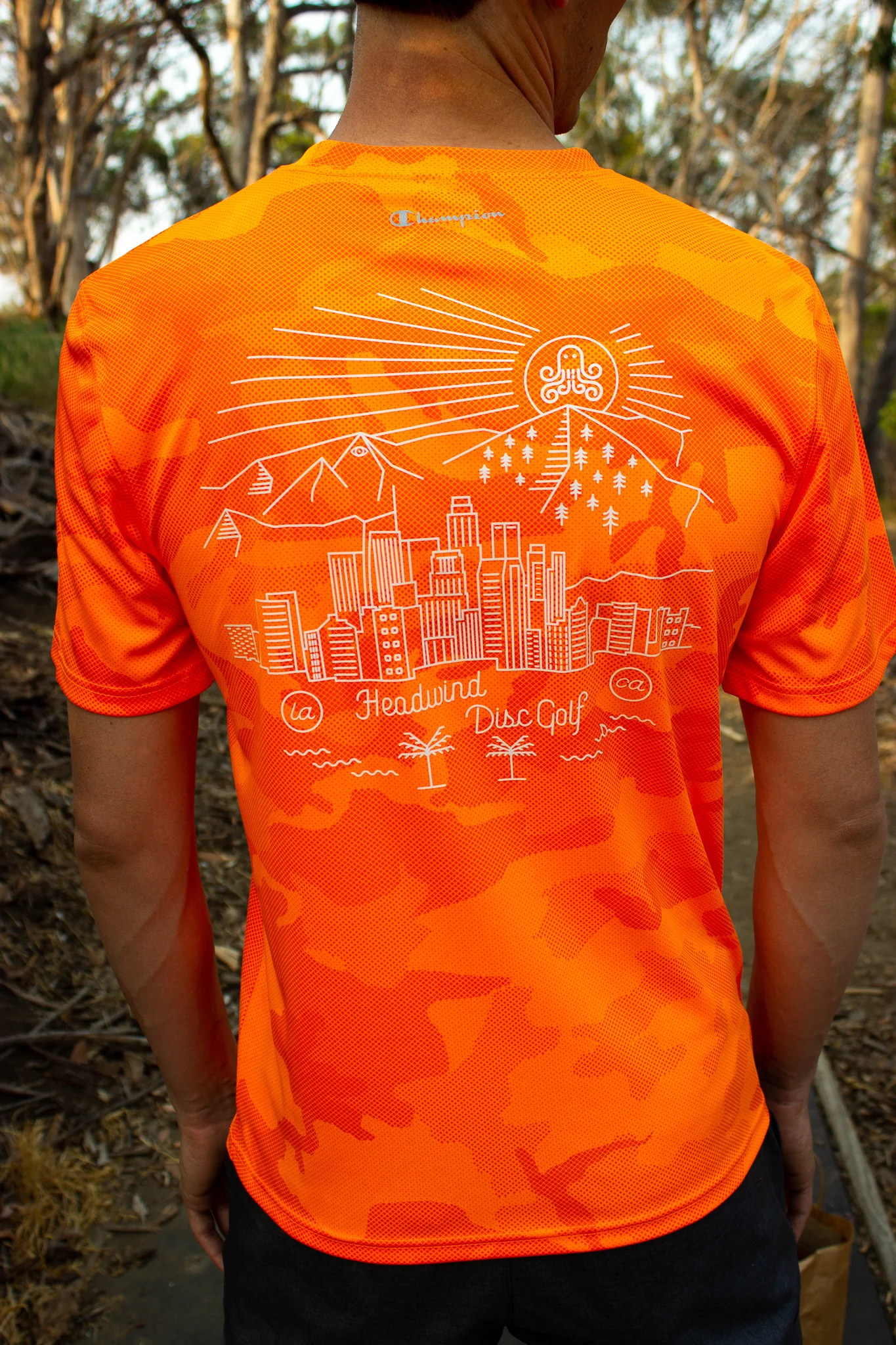 LA Skyline Performance Tee Champion Orange Camo (Limited Run)
