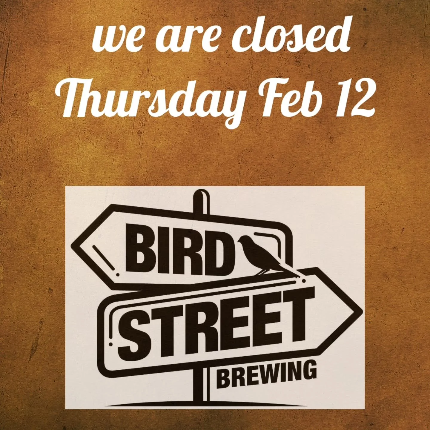 Hello! Sorry for the late notice but we will be closed tonight, Thursday February 12 for a little breather.
We'll be back tomorrow, lucky Friday the 13th and on Valentine's Day, regular hours.
We'll also have trivia night next Thursday, February 19!
