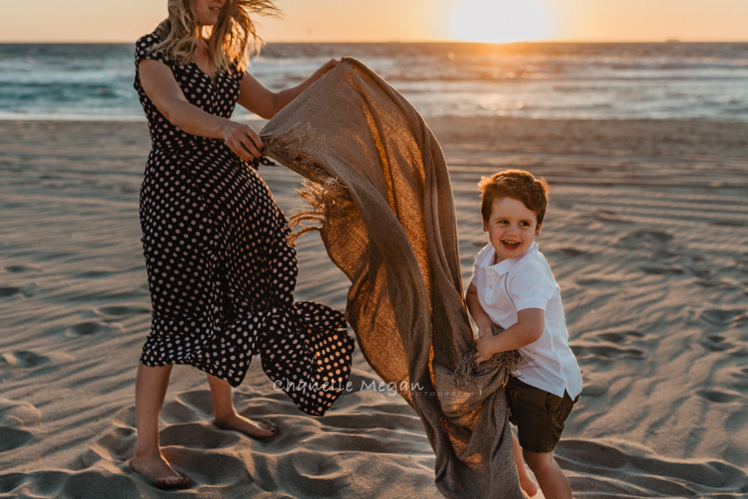 Mummy and Me beach photography session over sunset by Chanelle Megan Photography