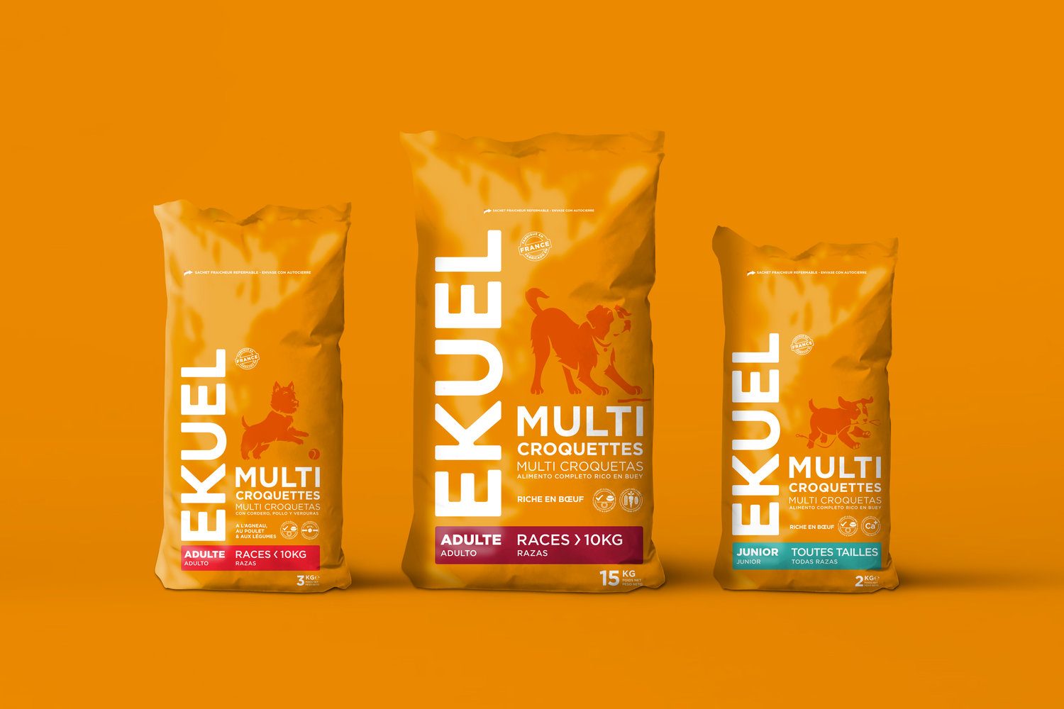 Feedeez Feedeez is a premium brand of food for all pets. We had to create an identity that conveys the joyous, smiling and accessible values f the brand with a marked and colorful segmentation.