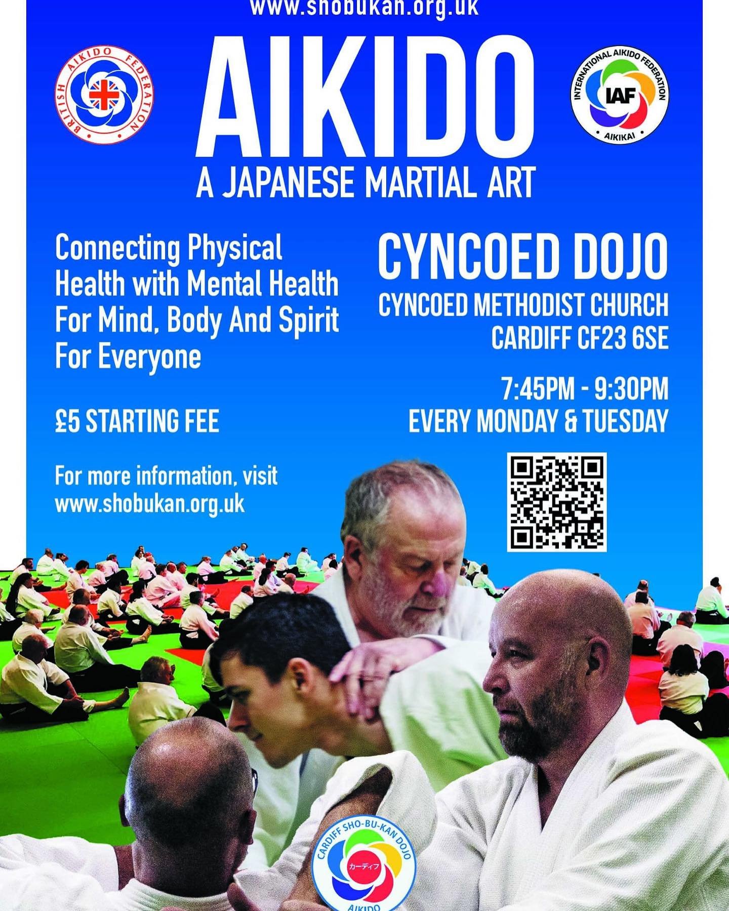 Check out our new Poster/Flyer for our Cyncoed Dojo, huge thanks to Nic for the inspired design work.

#aikidocardiffshobukan #britishaikidofederation