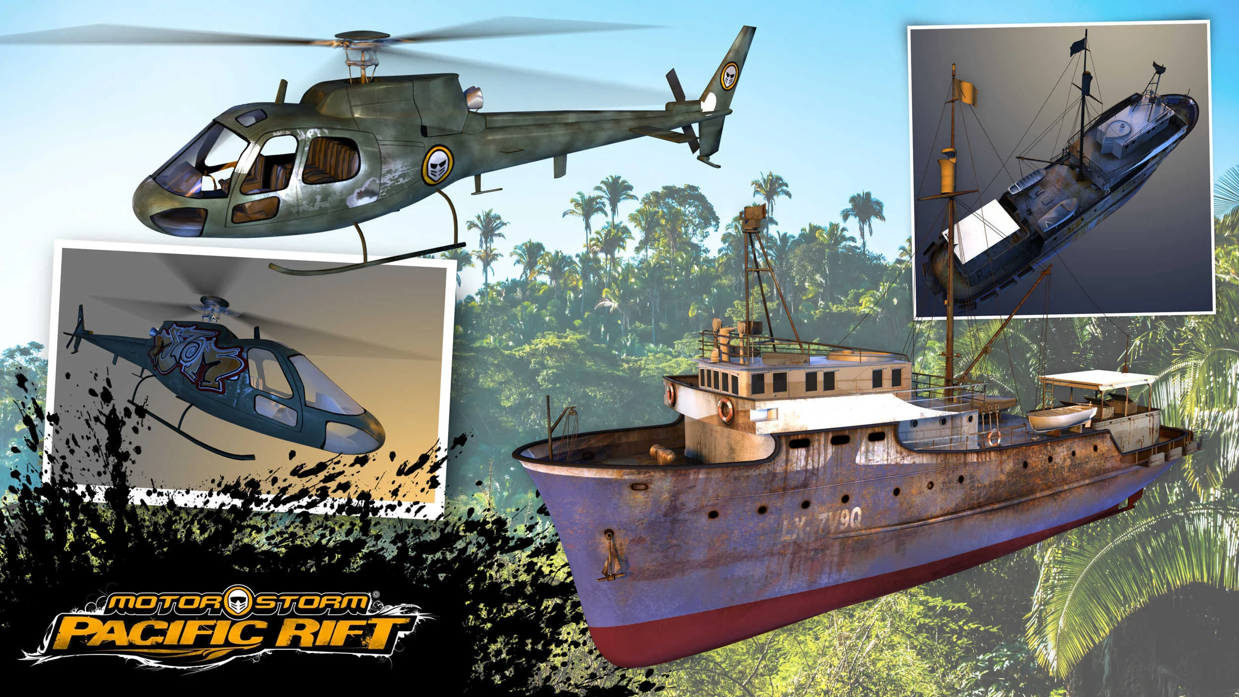 Motorstorm; Pacific rift - 3D and 2D pipeline