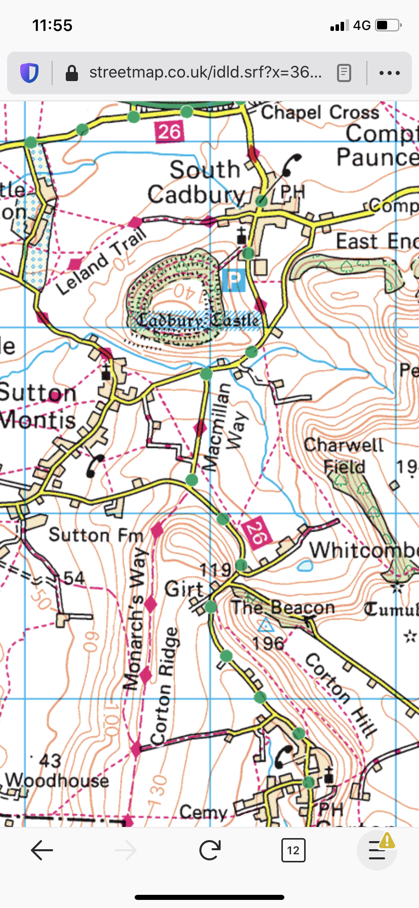 A map, an hour's lunchbreak and a stumble across Camelot. 