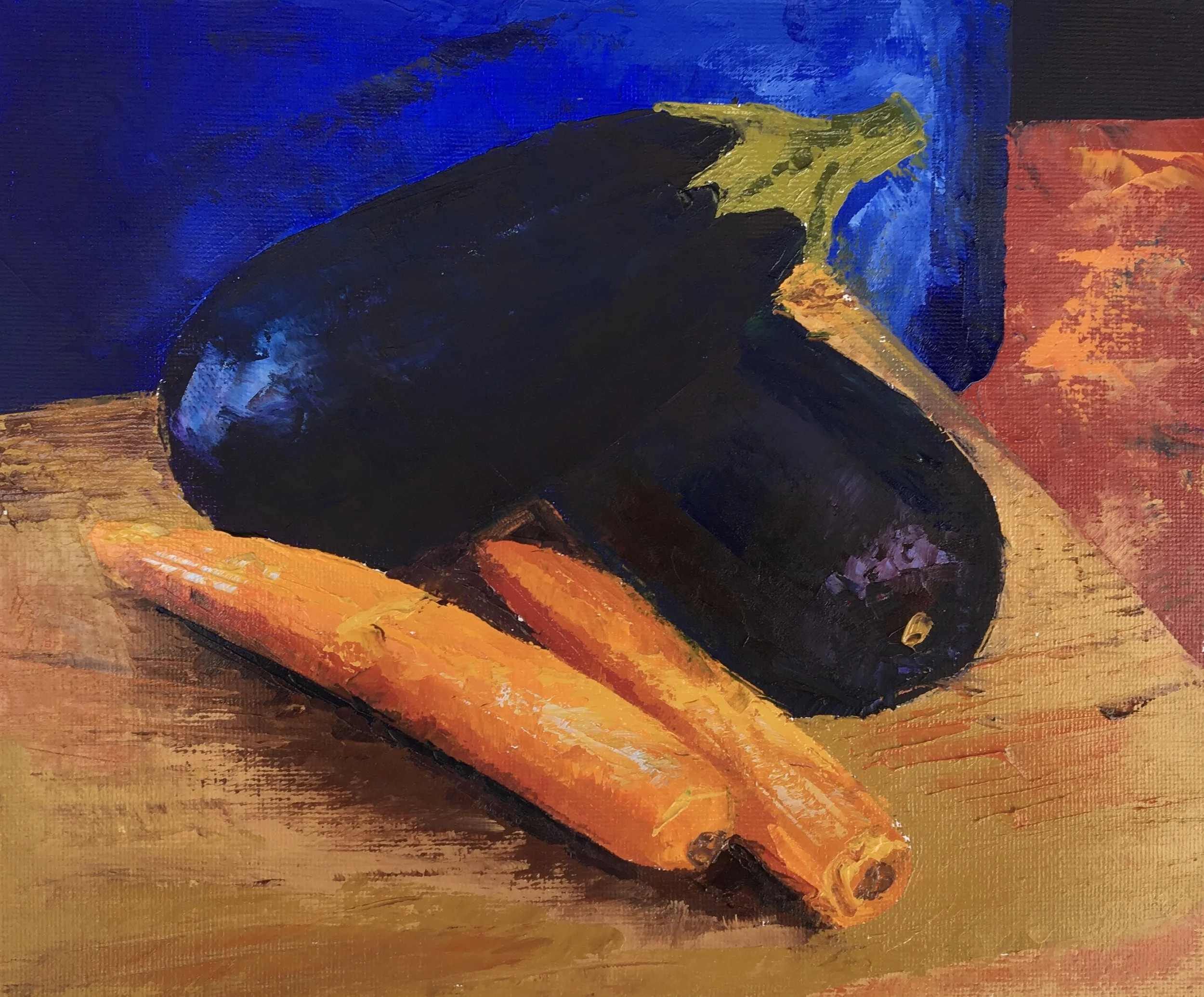 Veg by My Wife's Blue Shopping Bag