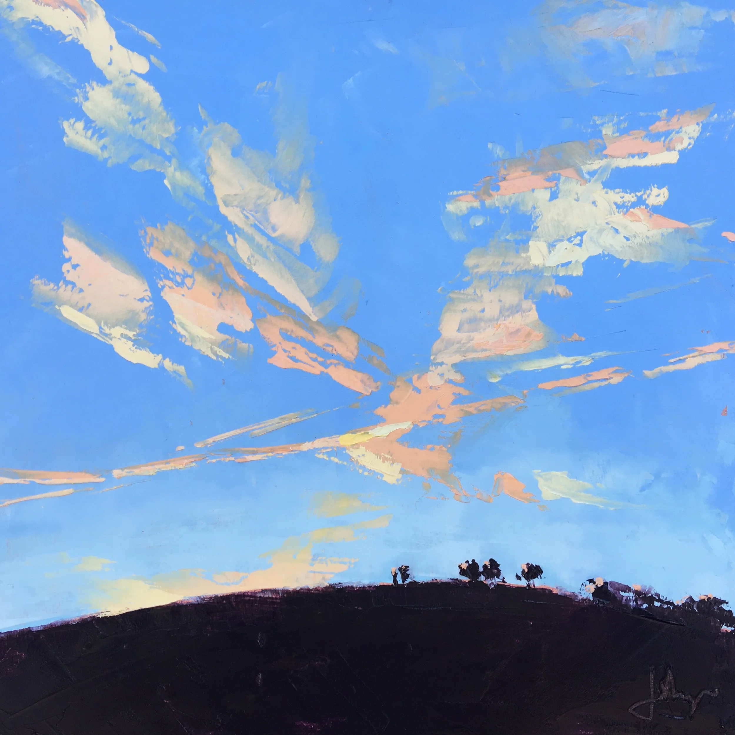 Sun sets begin d the "Bald hill"