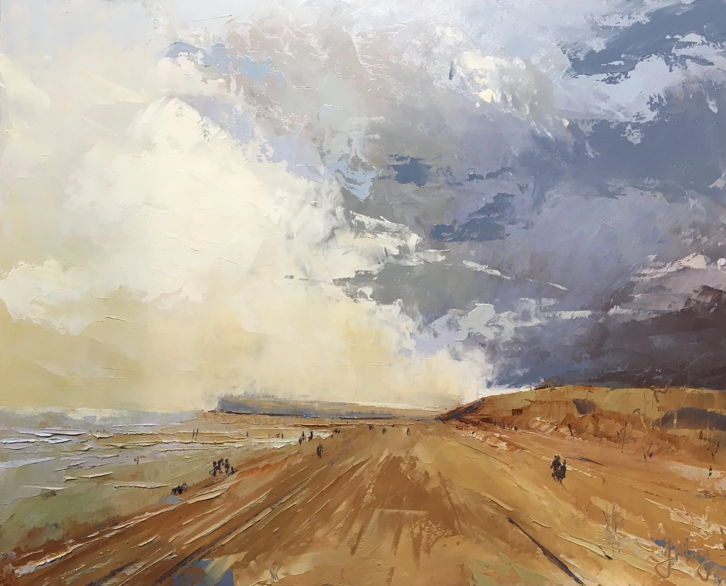 Camber Sands looking to Fairlight