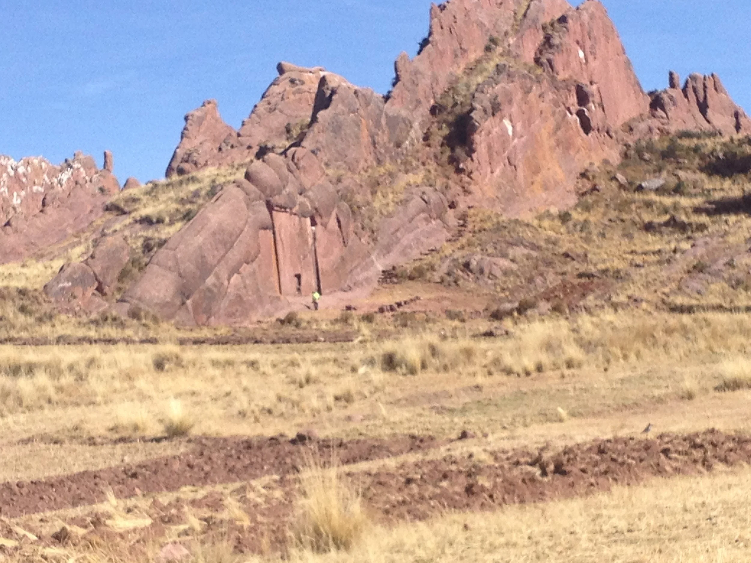 Distance shot of the 'Star Gate' with the guy in a high vis jacket stood in front..he must have walked out of it,...i'm convinced. Also whilst taking this shot I was accosted by a guy who wasquite possibly an extra in the Bible??