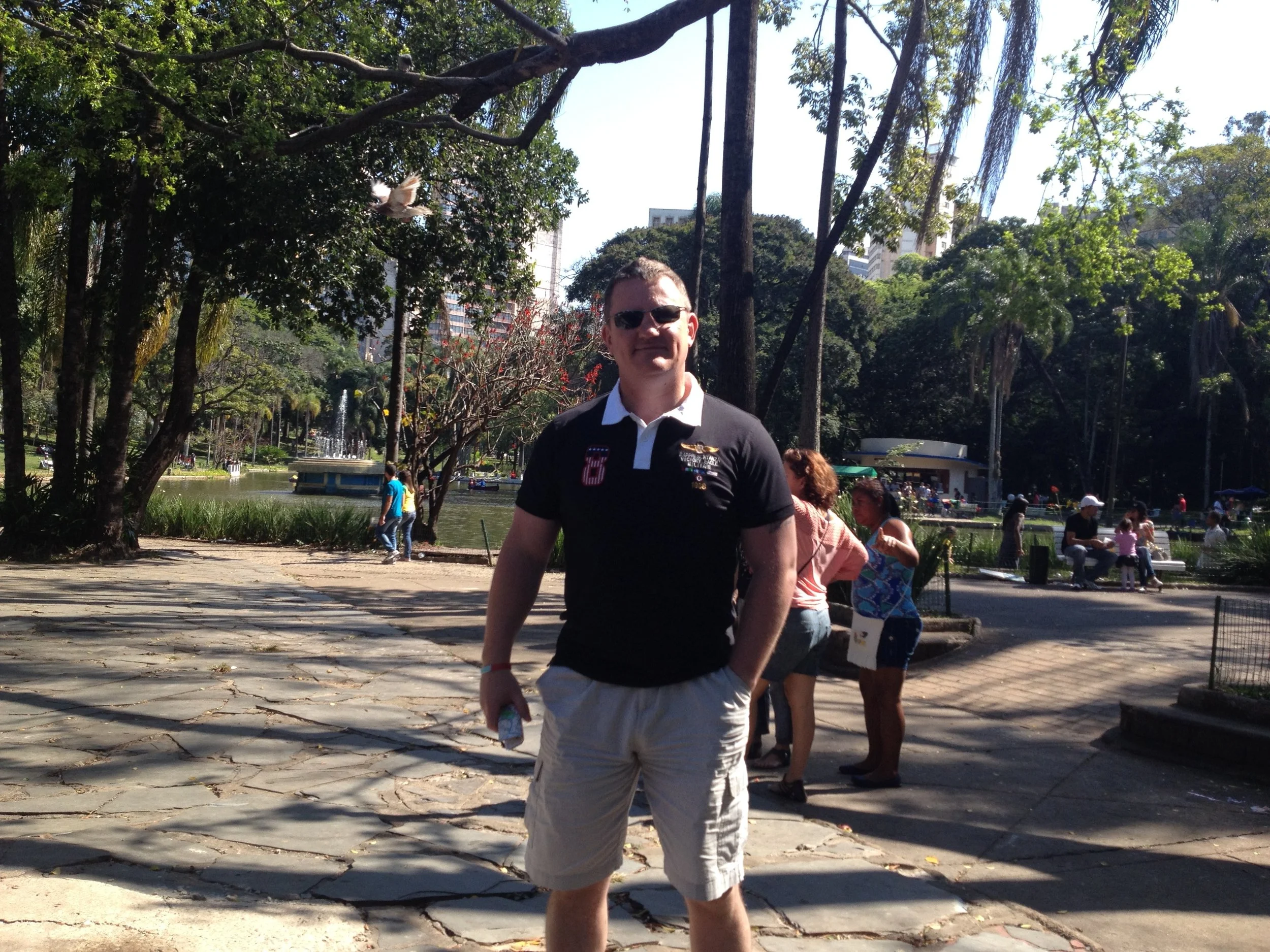 On Parrott watch in one of the parks in Belo Horizonte..