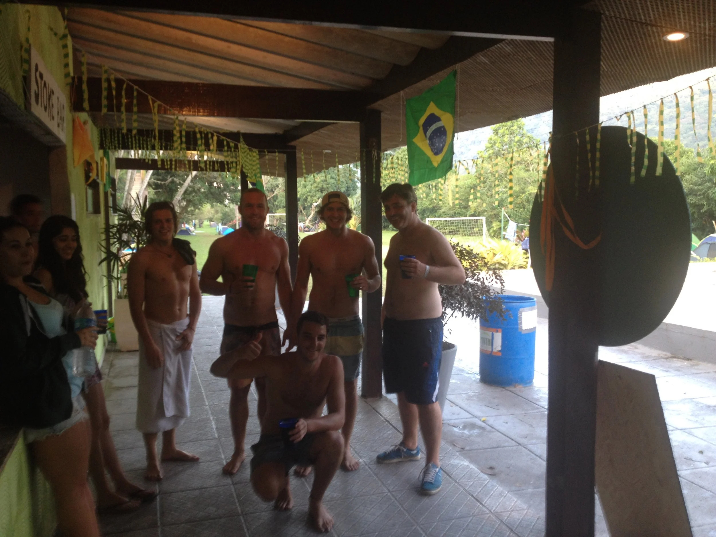 Some of the Rest of The World squad...with Gerry the 'British winger sneaking in on the far right of the picture!