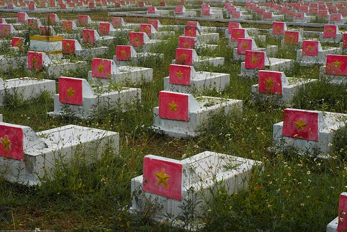 Vietnamese war graves, from the 'American War'.