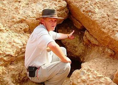 Dr Osmanagich with The stone he claims are the strongest Cement stone ever made?