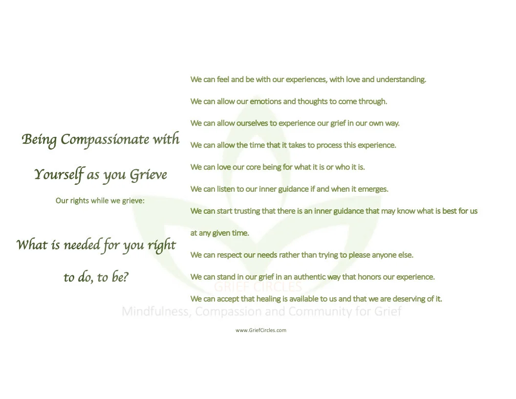 Compassion and The Grieving-Bereaved Person's Rights 