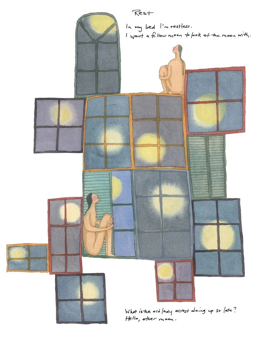 Hello, Other Moon: Illustrations by Yaara Eshet after poems by Ronna Bloom