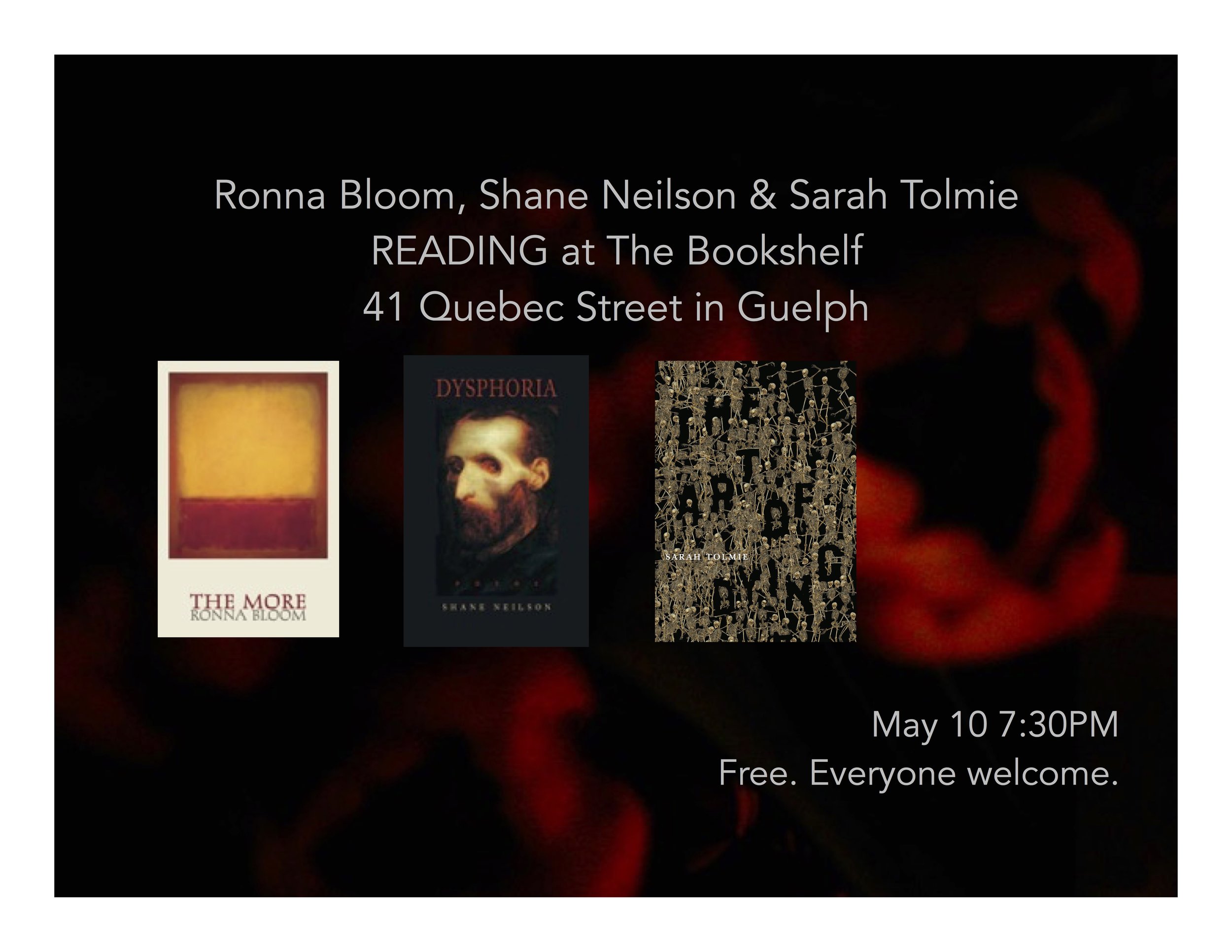 Poetry Reading In Guelph Bloom Neilson And Tolmie Ronna Bloom