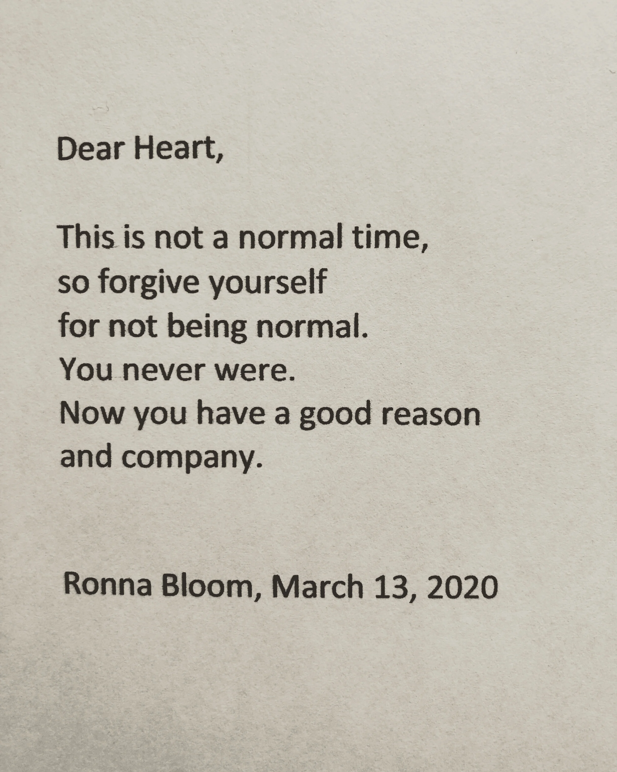 A New Poem: Dear Heart