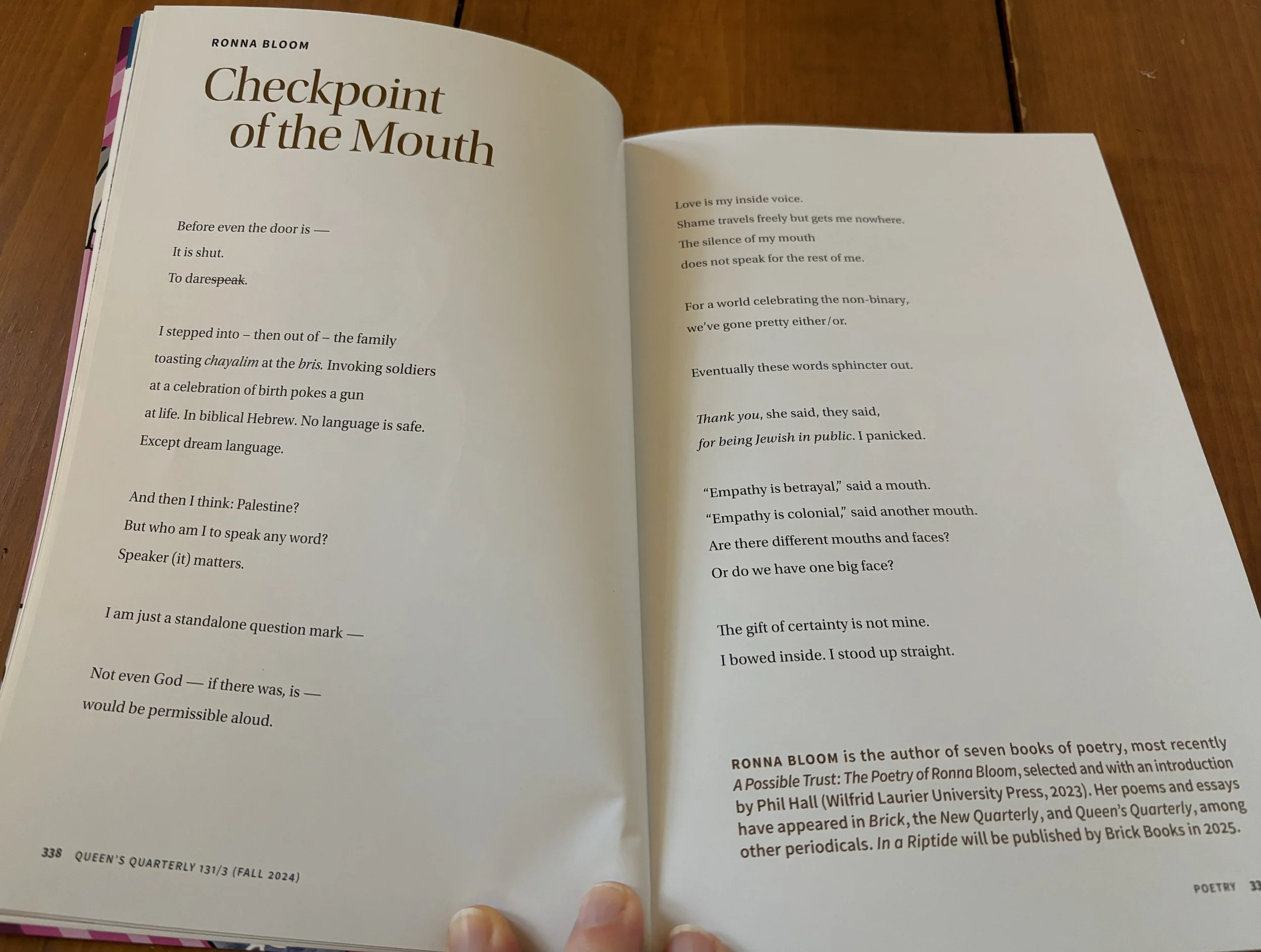 Checkpoint of the Mouth
