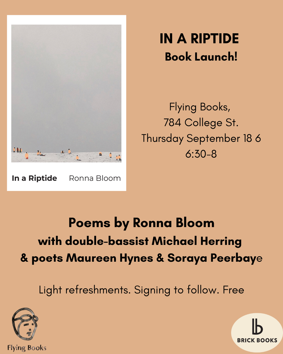 Toronto Book Launch for IN A RIPTIDE