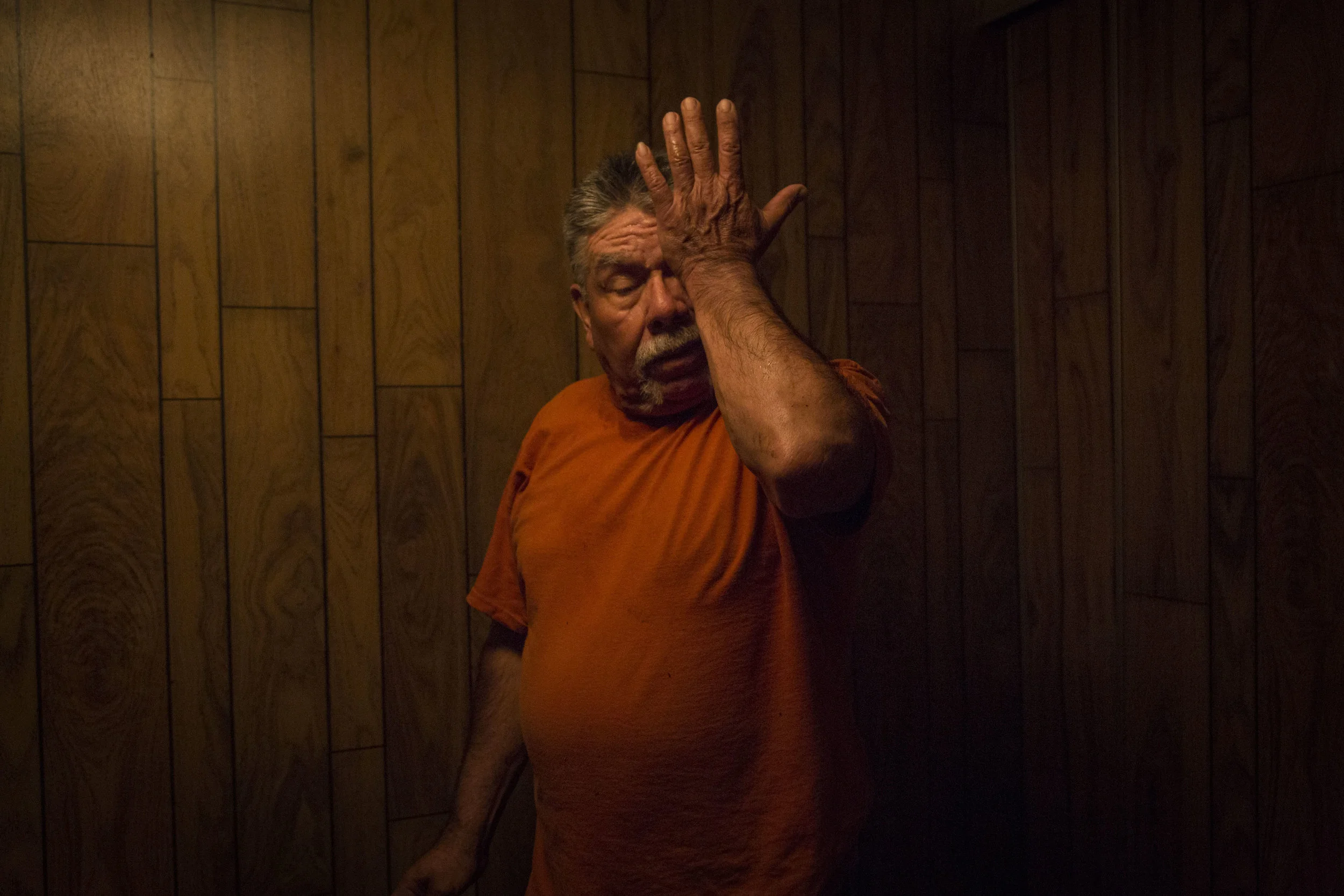  On Aug. 30, 2017, Francisco Oregon visited his trailer home which was destroyed by Tropical Storm Harvey in La Grange, TX. "I lost everything," said Oregon, who is not insured. It is estimated that an estimated 500 households in the town with around