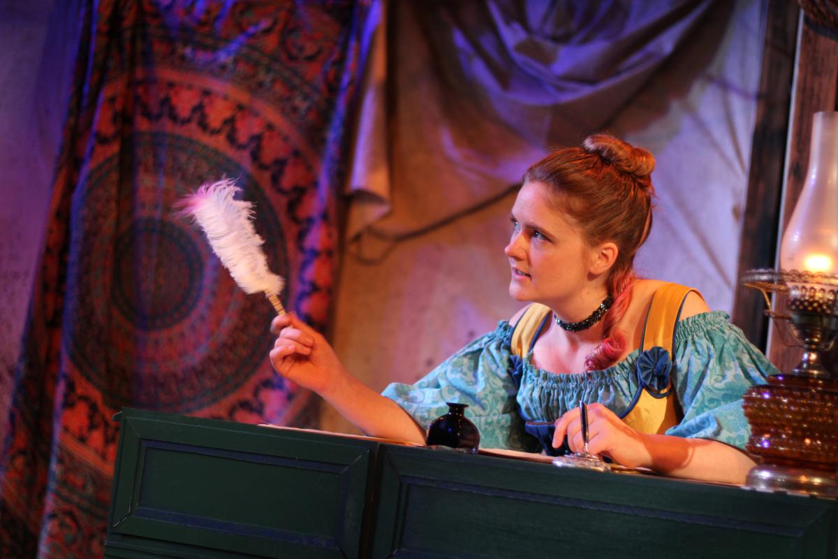Anna Waldron as Aphra Behn. Photo by Chelsea ruscio