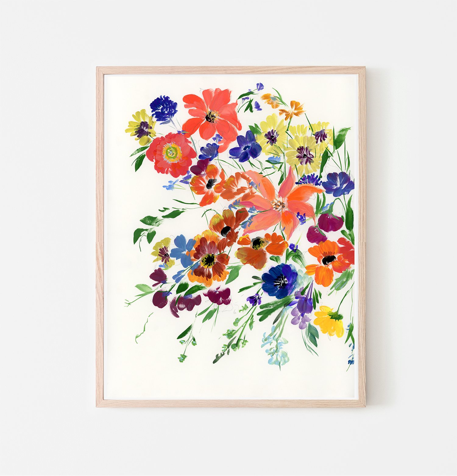 Garden Arrangement Left •  Gouache Print
