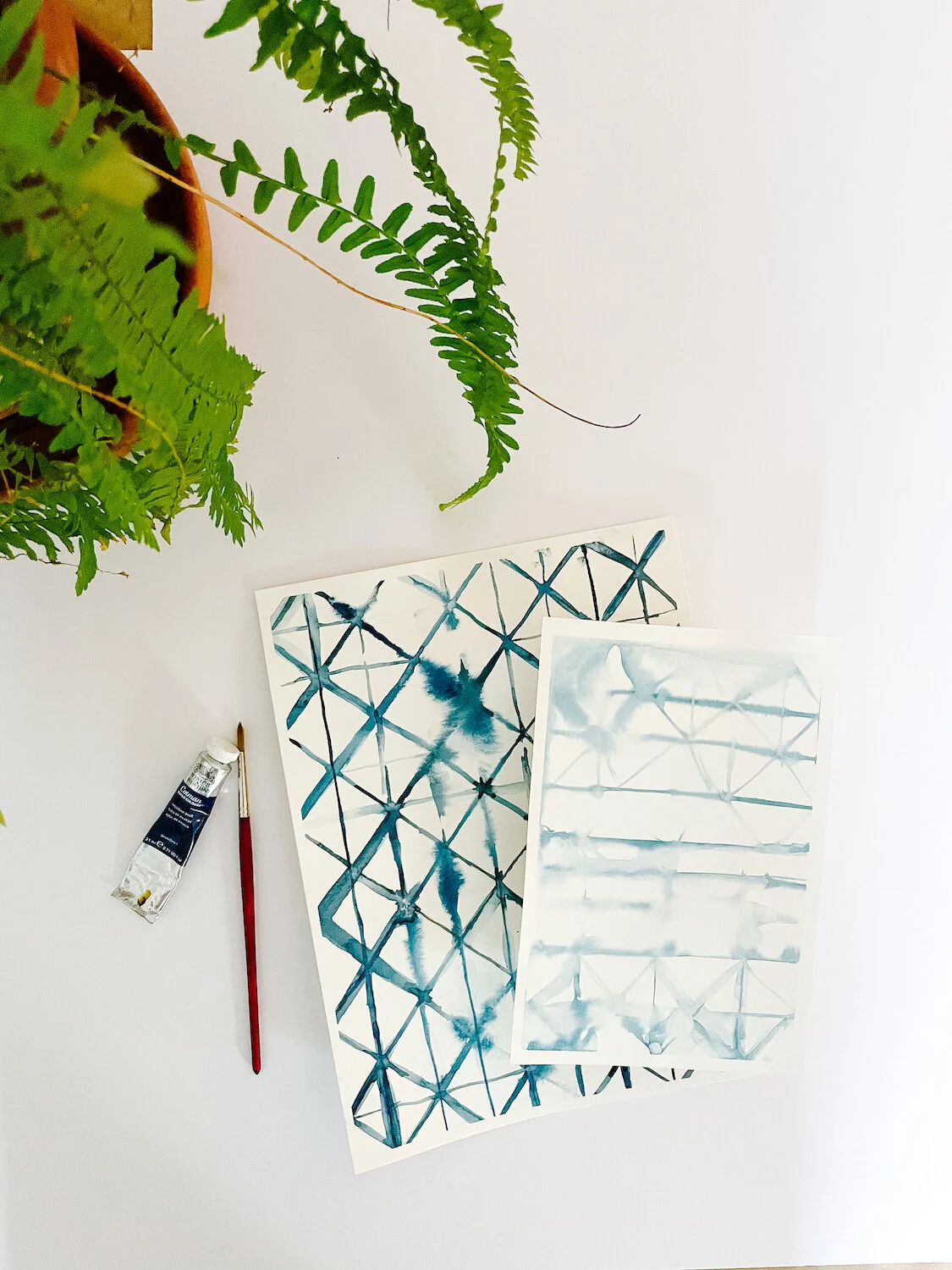 Shibori Inspired Patterns in Watercolor at MUSEjar