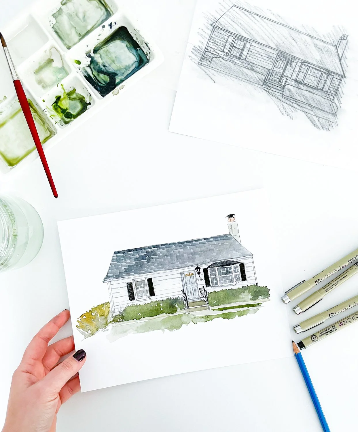 Illustrative House Portraits in Watercolor with MUSEjar