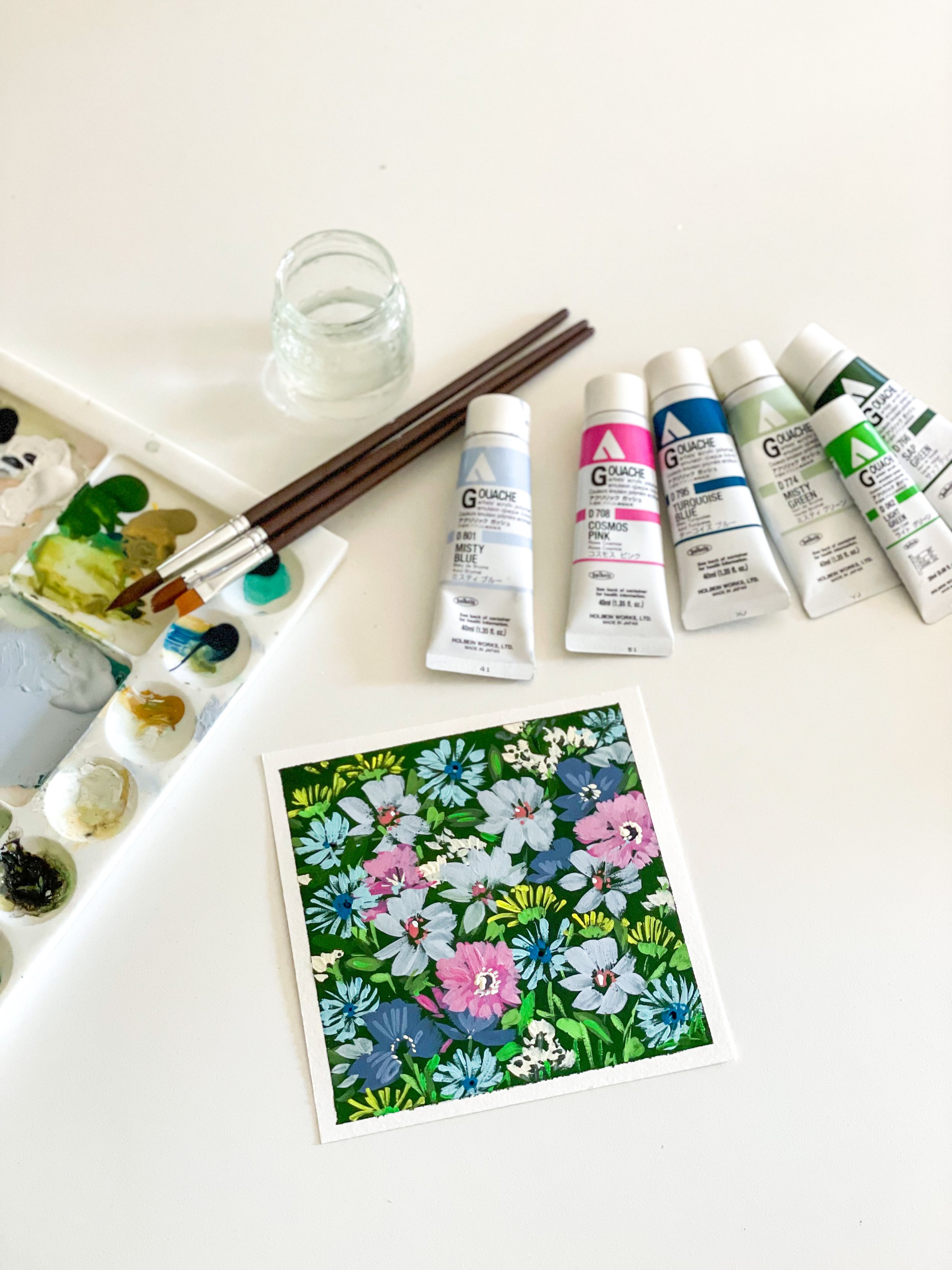 Wild Florals in Acrylic Gouache at MUSEjar