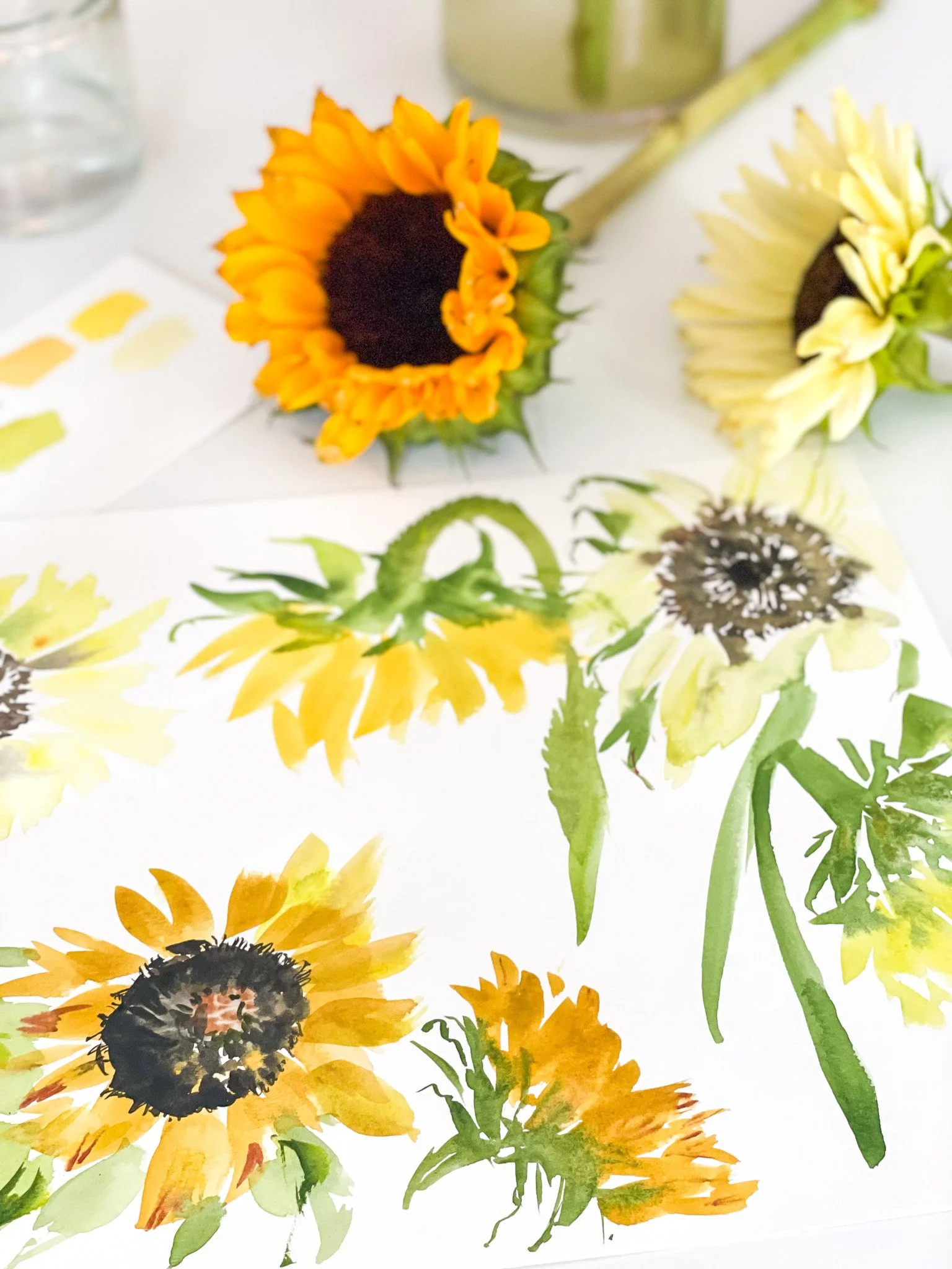Sunflowers in Watercolor with Rochester Brainery
