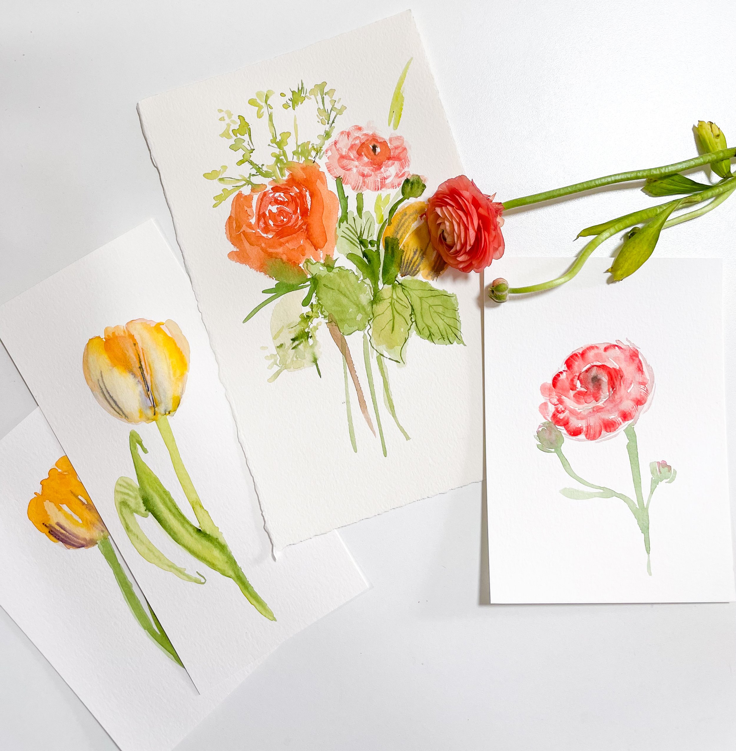 Mini Bouquets in Watercolor: Mother's Day Workshop