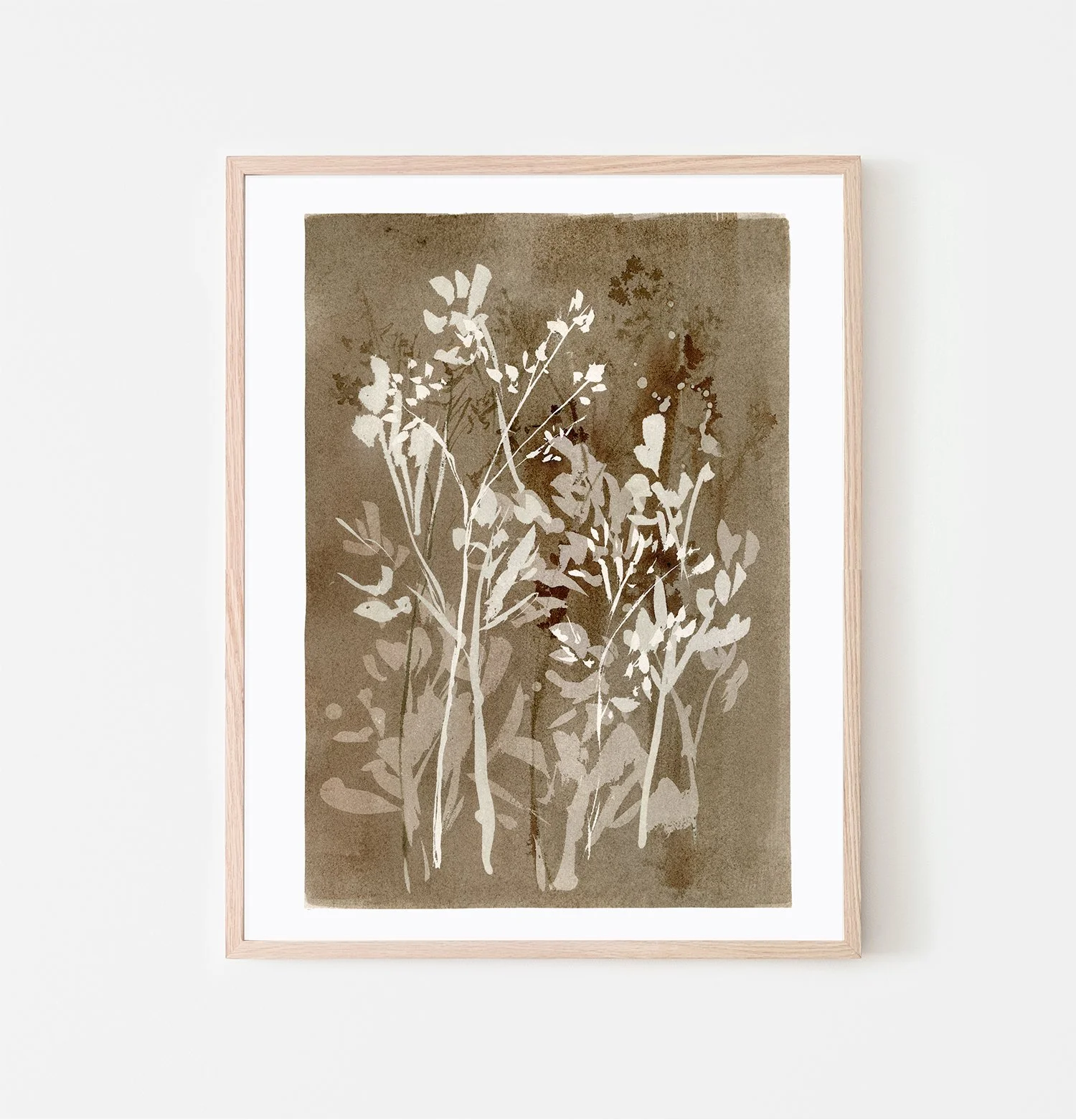 Mono Floral 1 •  Watercolor Print