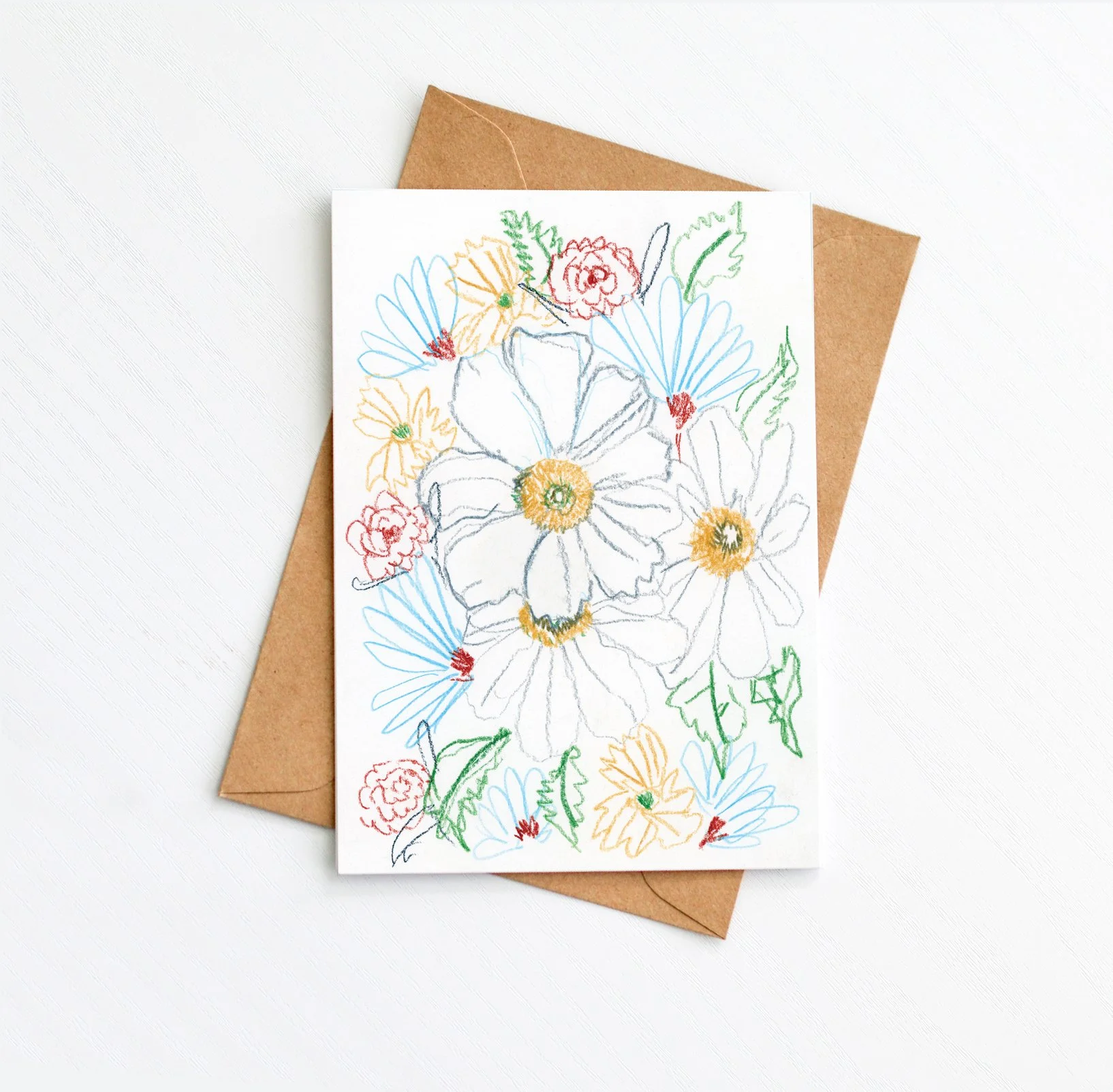 Daisy Sketch - Greeting Card