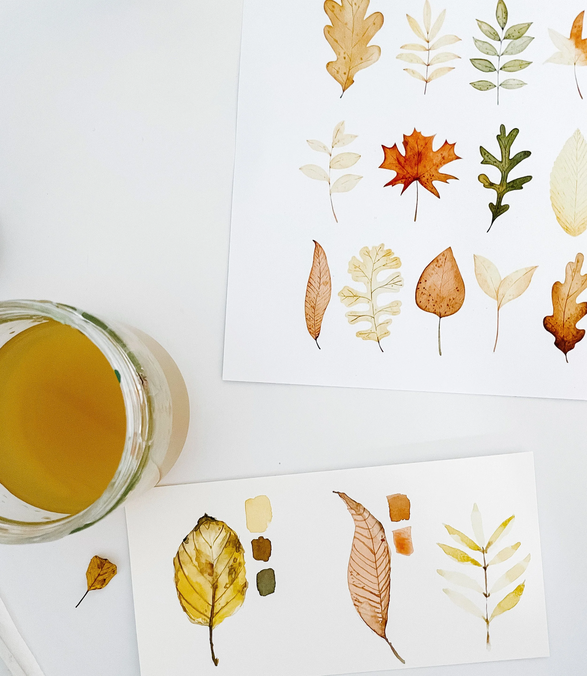 Fall Leaves In Watercolor- LaCott Fine Art.jpg