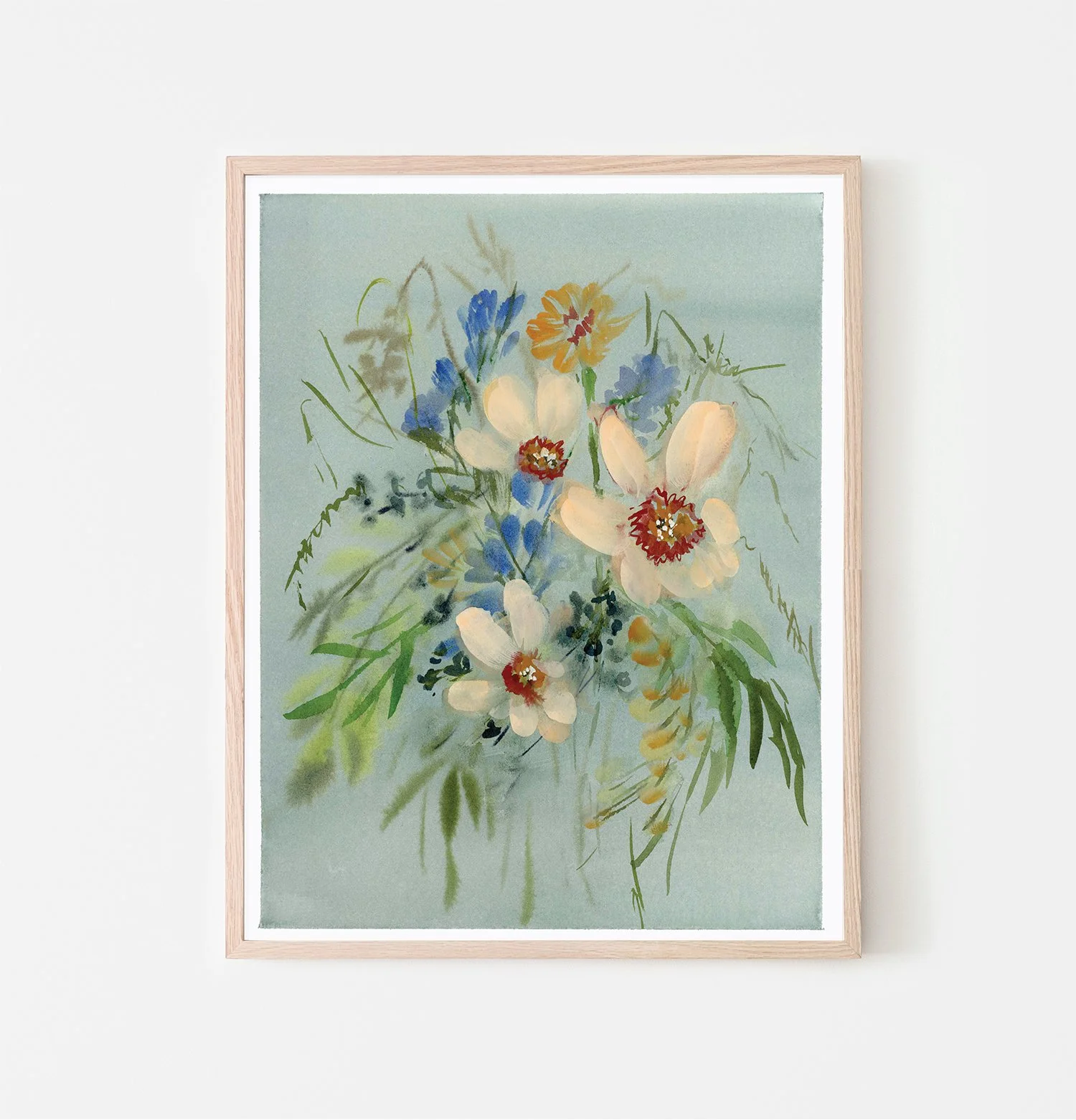 Peach Dalhias-Vertical-floating-skinny-wood-raw-frame.jpg
