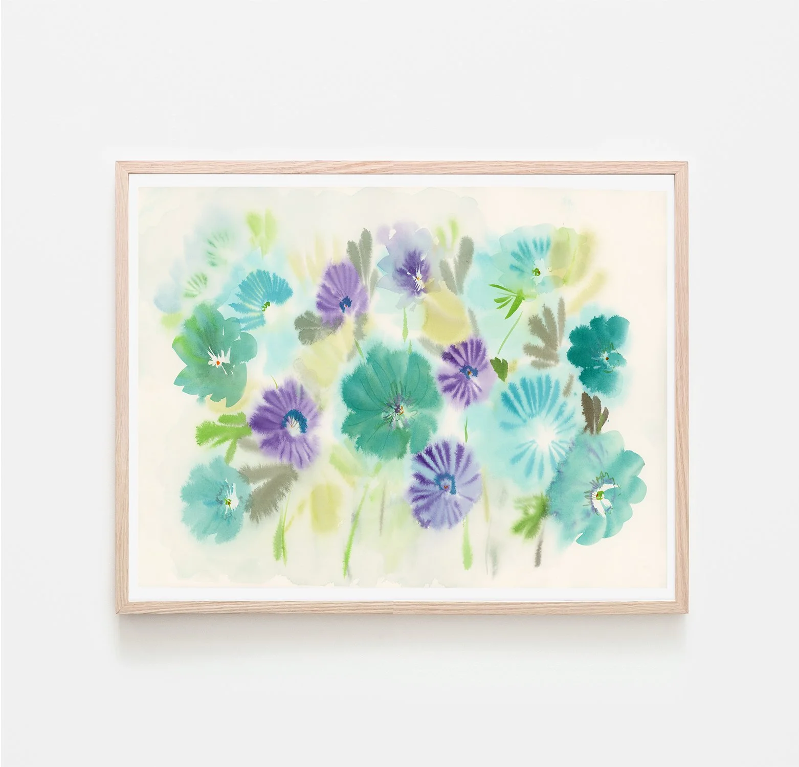 Cool Ink Cosmos 1 •  Watercolor Print