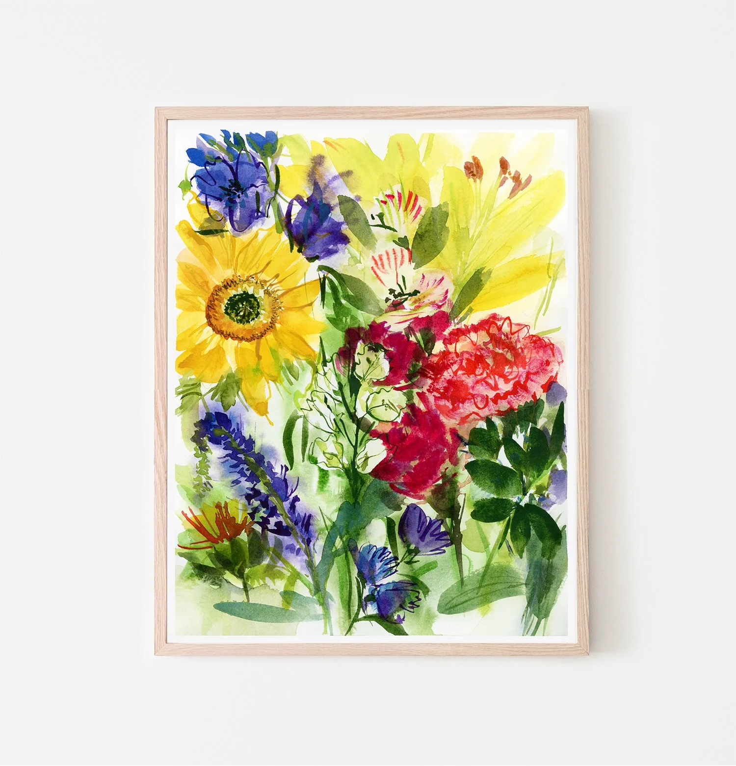 Summer Arrangement 3 • "Bouquets" Watercolor Print