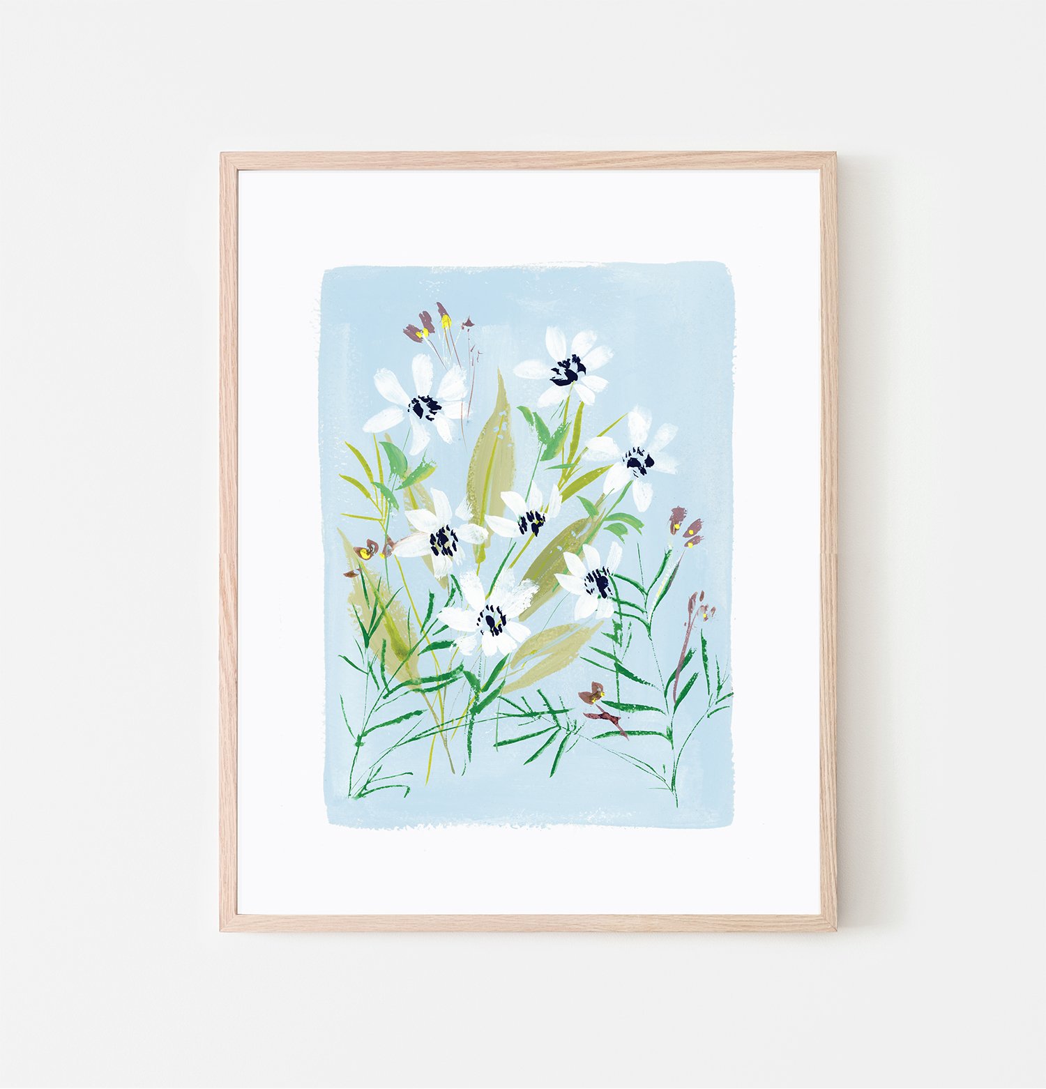 Icy Blue Anemone-8x10-Vertical-floating-skinny-wood-raw-frame.jpg
