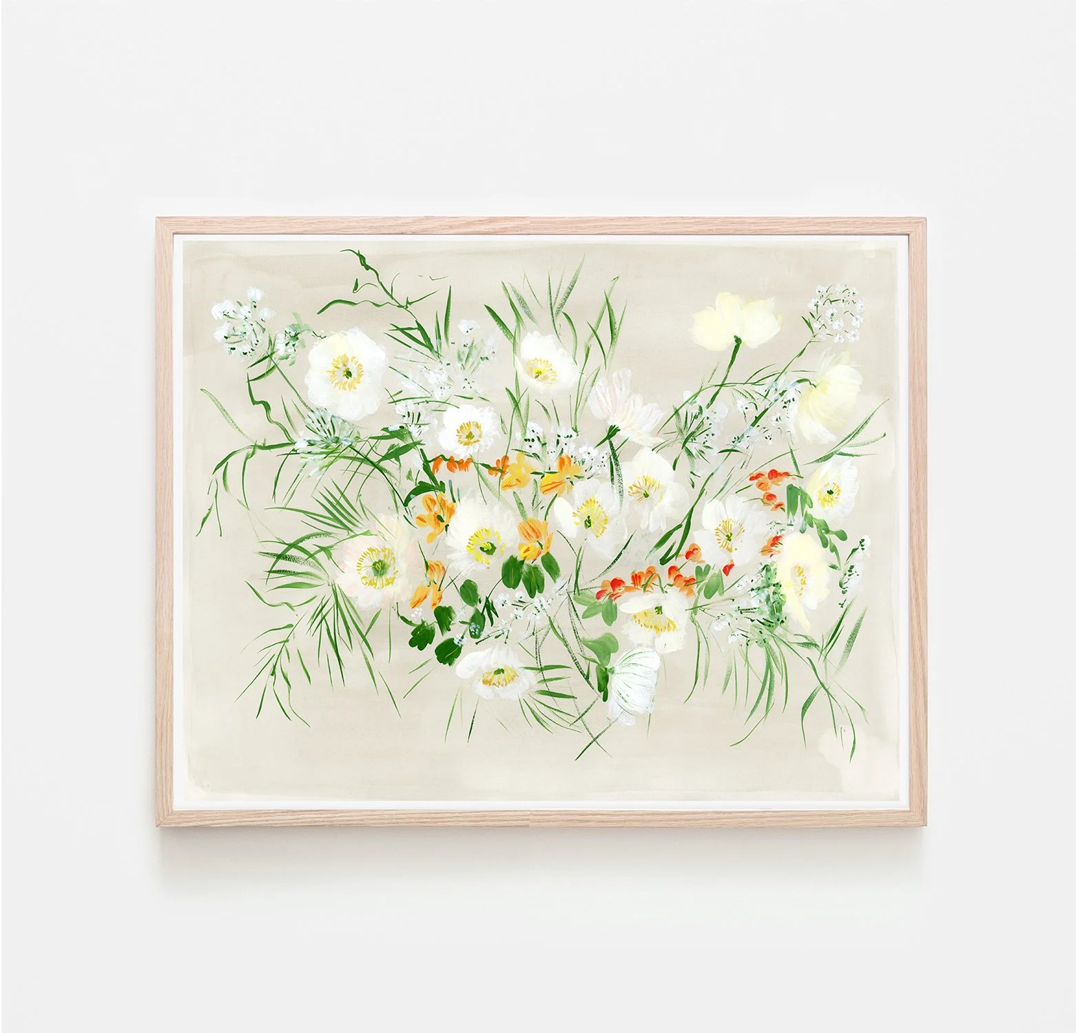 Wispy Bouquet •  Gouache Print