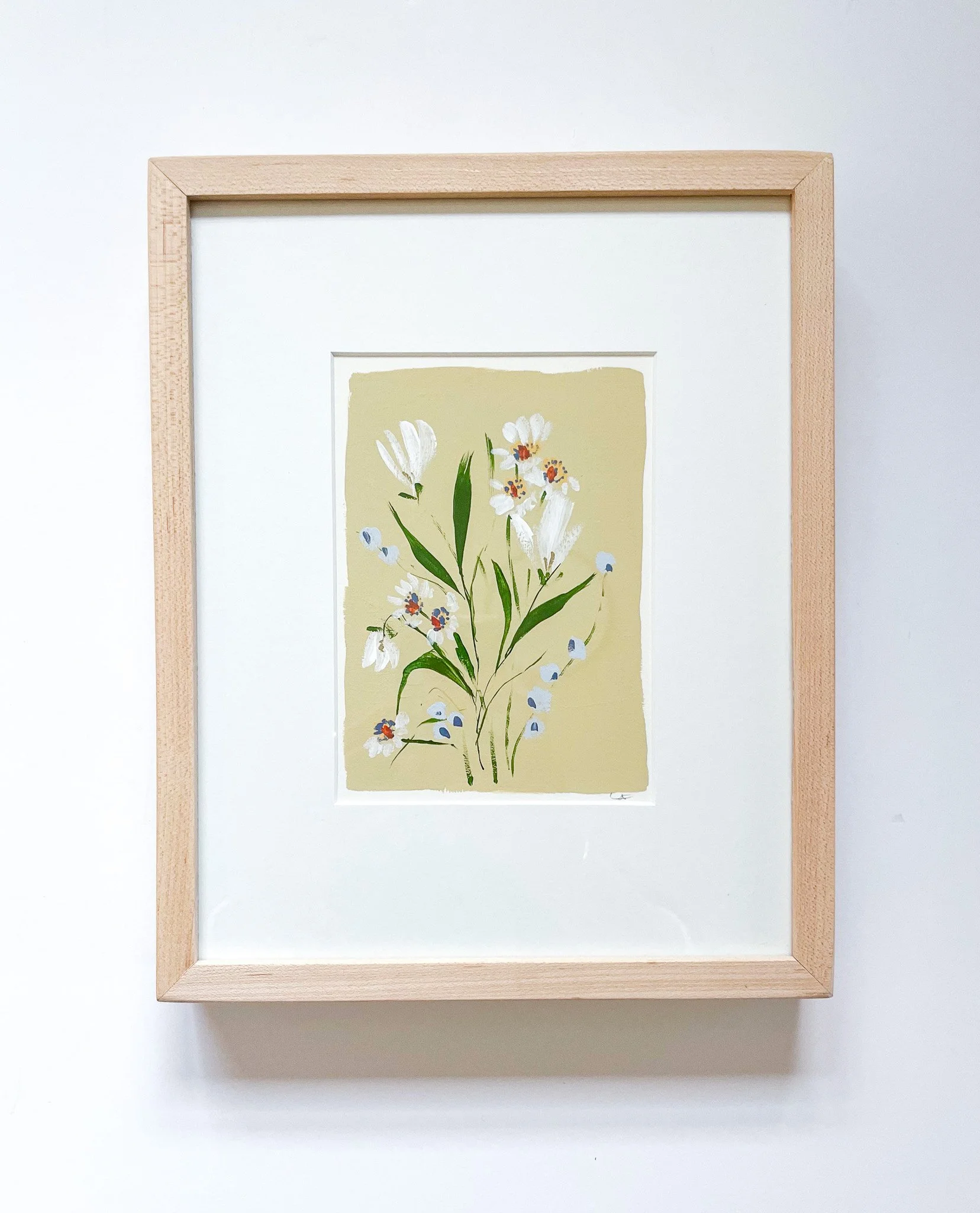Beige Chamomile Gouache Original
