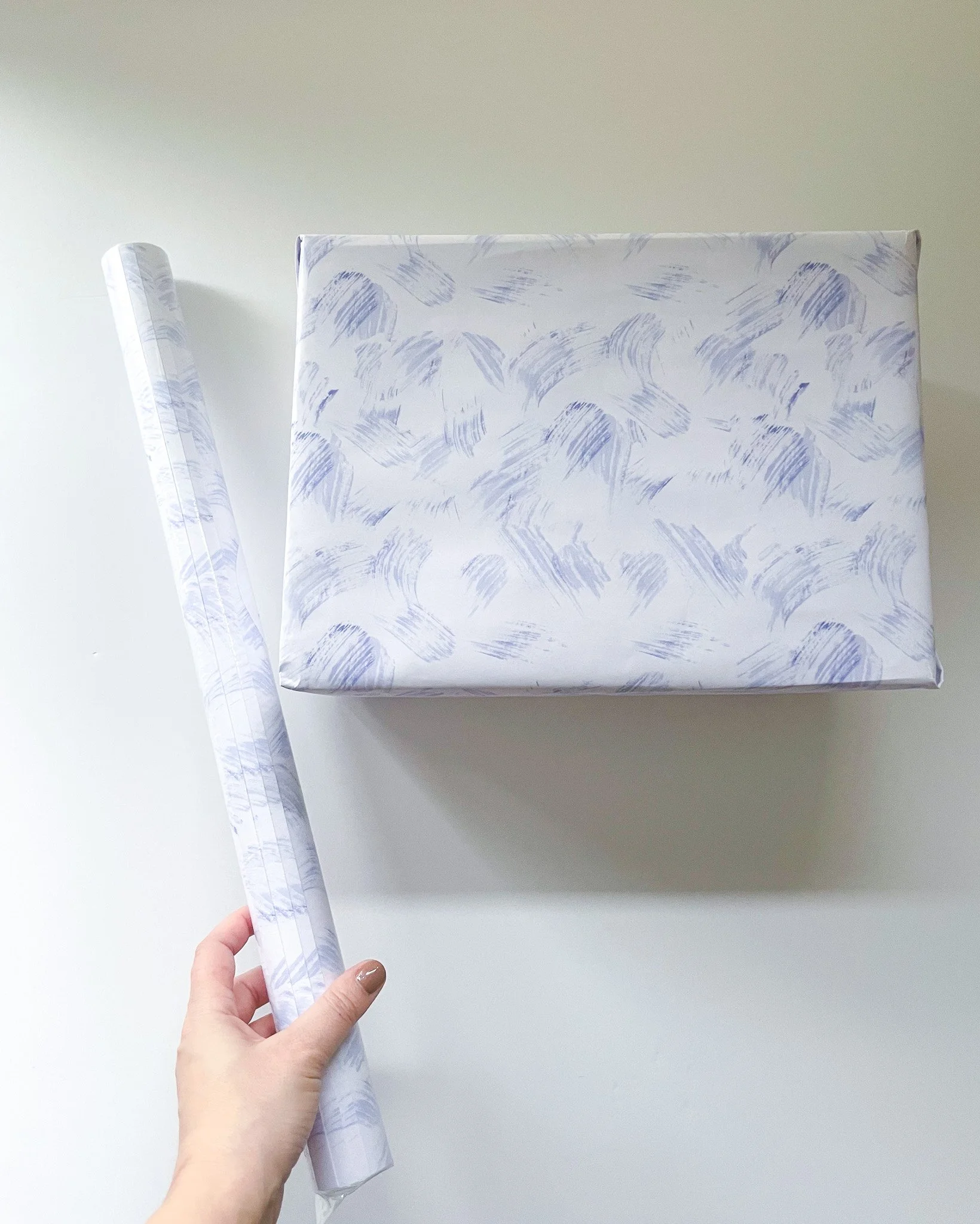 Blue Brush Stroke Pattern Gift Wrapping Sheets