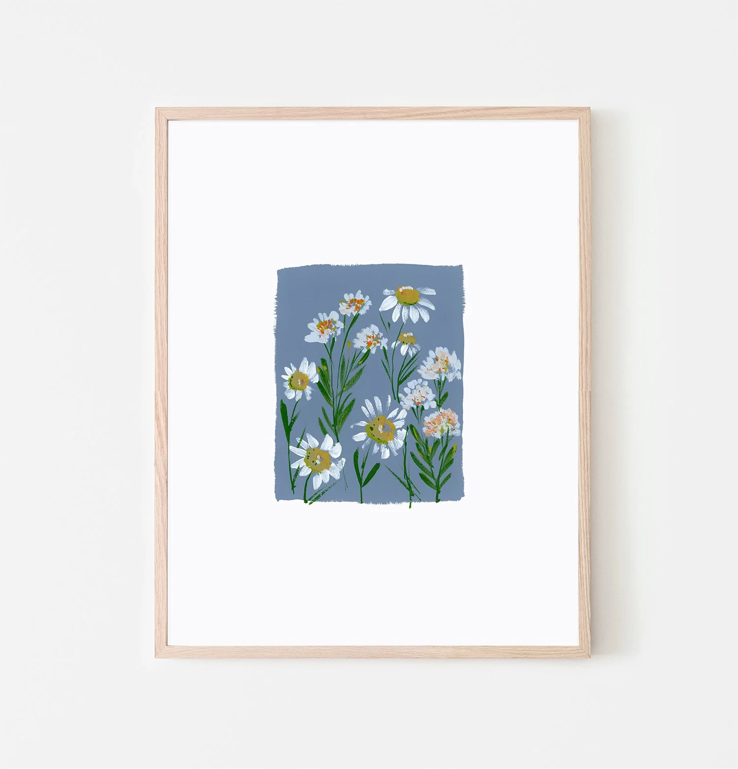 Daisies in Ash Blue-8x10-Vertical-floating-skinny-wood-raw-frame.jpg