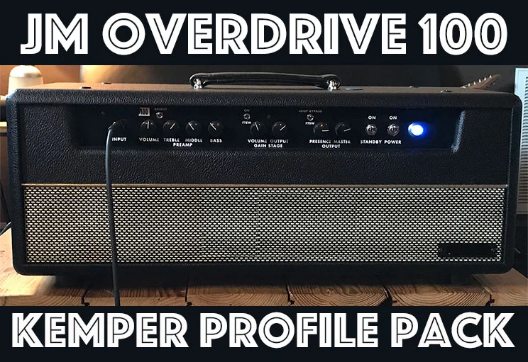 The JM Overdrive 100 Kemper Profile pack seeks to recreate the sound of John's signature amp. It is a wonderfully punchy and percussive sound which at times hints towards a D type sound but offers a flavor of drive and compression very much unique to itself. Players will enjoy several flavors of clean that seem to react with a feel and compression of a much more driven amp along, along with the tightest and clearest bottom end we have ever encountered in an amplifier.