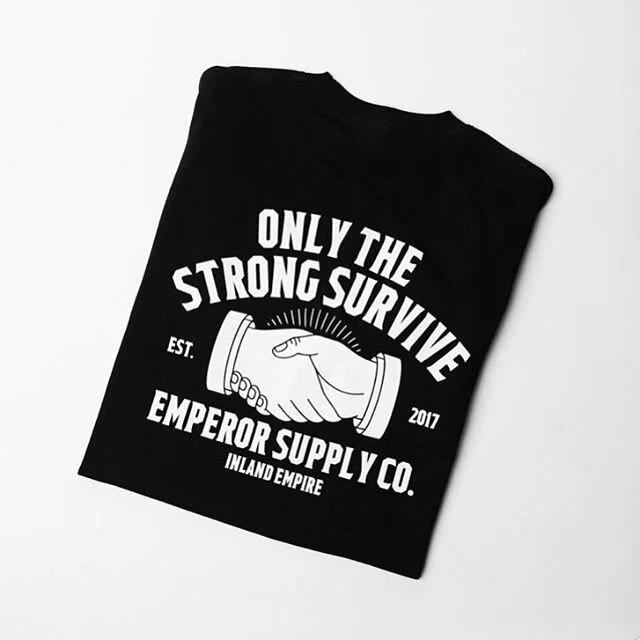 ONLY THE STRONG SURVIVE 🤝Now available online. Free US SHIPPING 🤙🏻