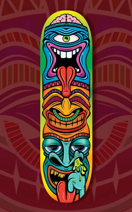 Tiki Skateboard Deck