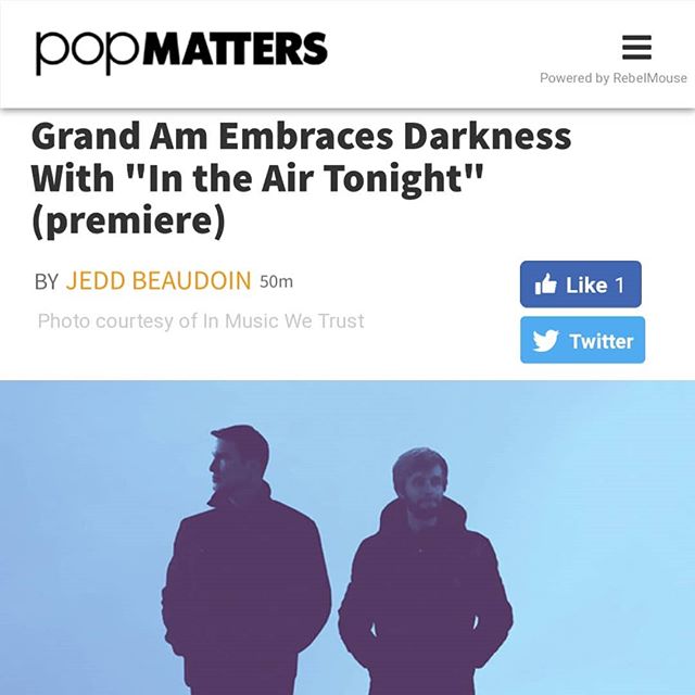 Stoked to have our visual for our take on In The Air Tonight premiered by @popmatters 🙏🤘 link in bio check it!