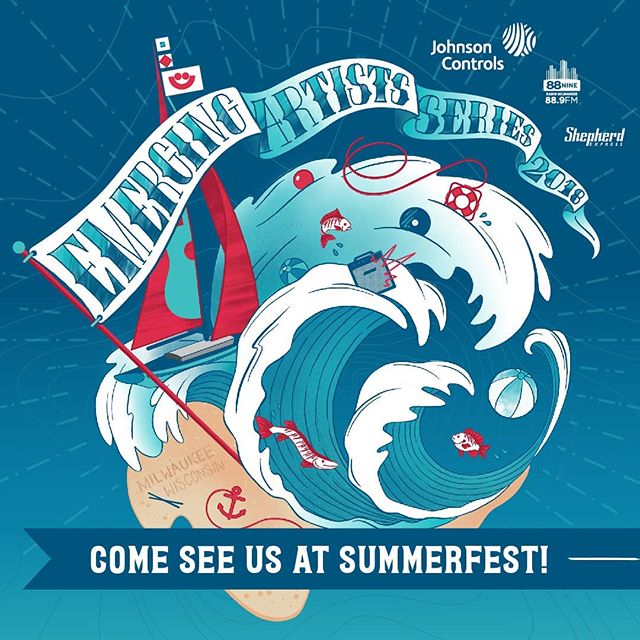 Come hang with us this summer in Milwaukee!  Excited to share that we'll be part of the Emerging Artist Series at Summerfest @thebiggig on Saturday July 7th at the @johnsoncontrols World Sound Stage with @radiomilwaukee and @shepherdexpress. Rock!