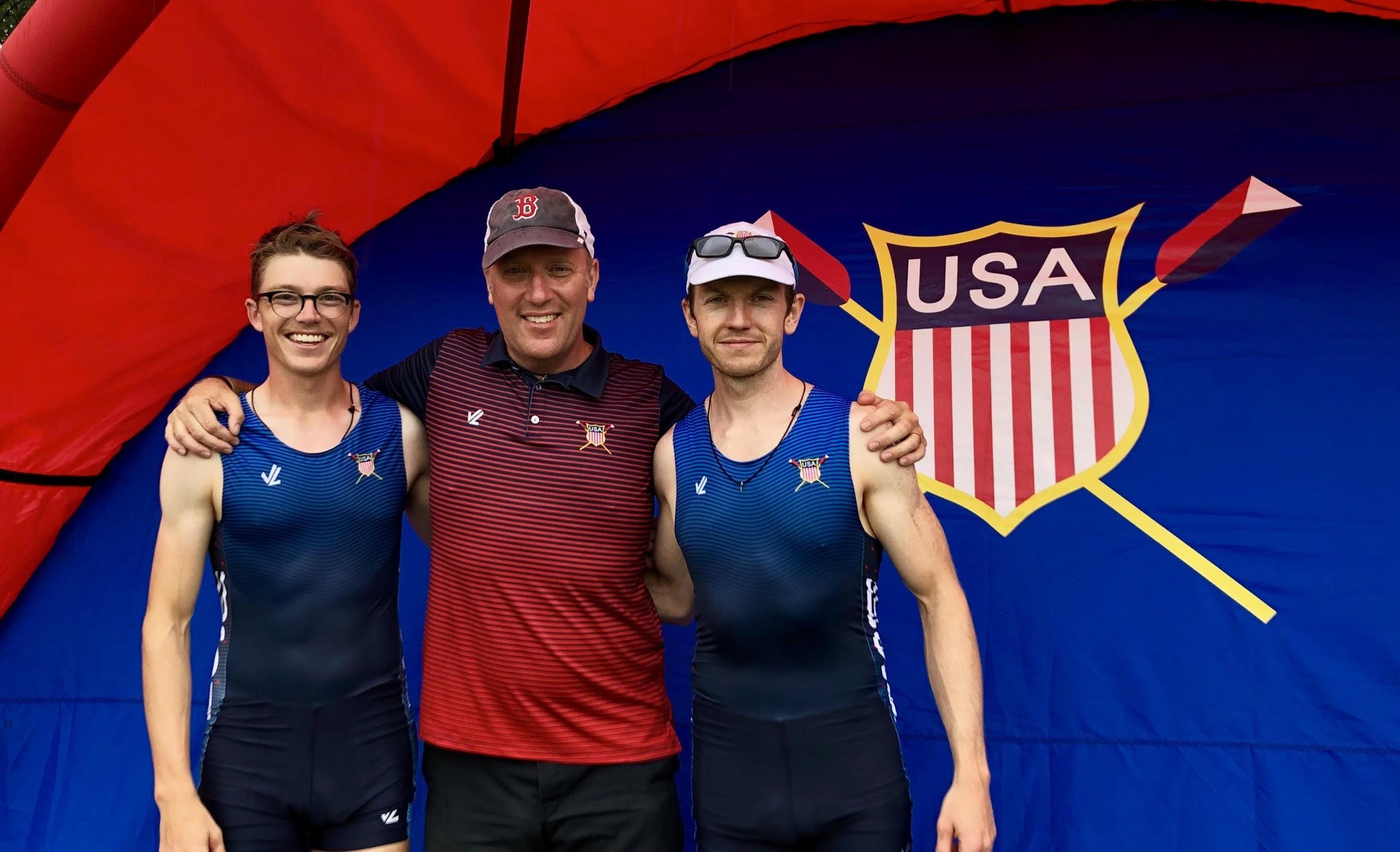 Nelson, Lefebvre and Twist in Team USA gear