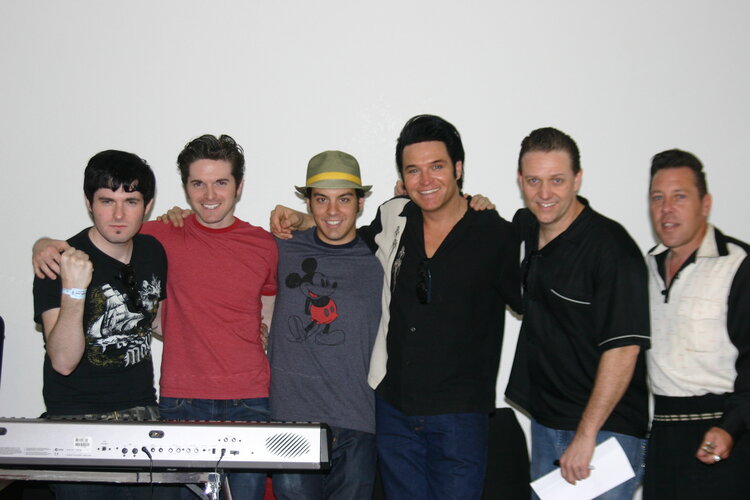 Daniel and Dean Z, Johnny, and band members.